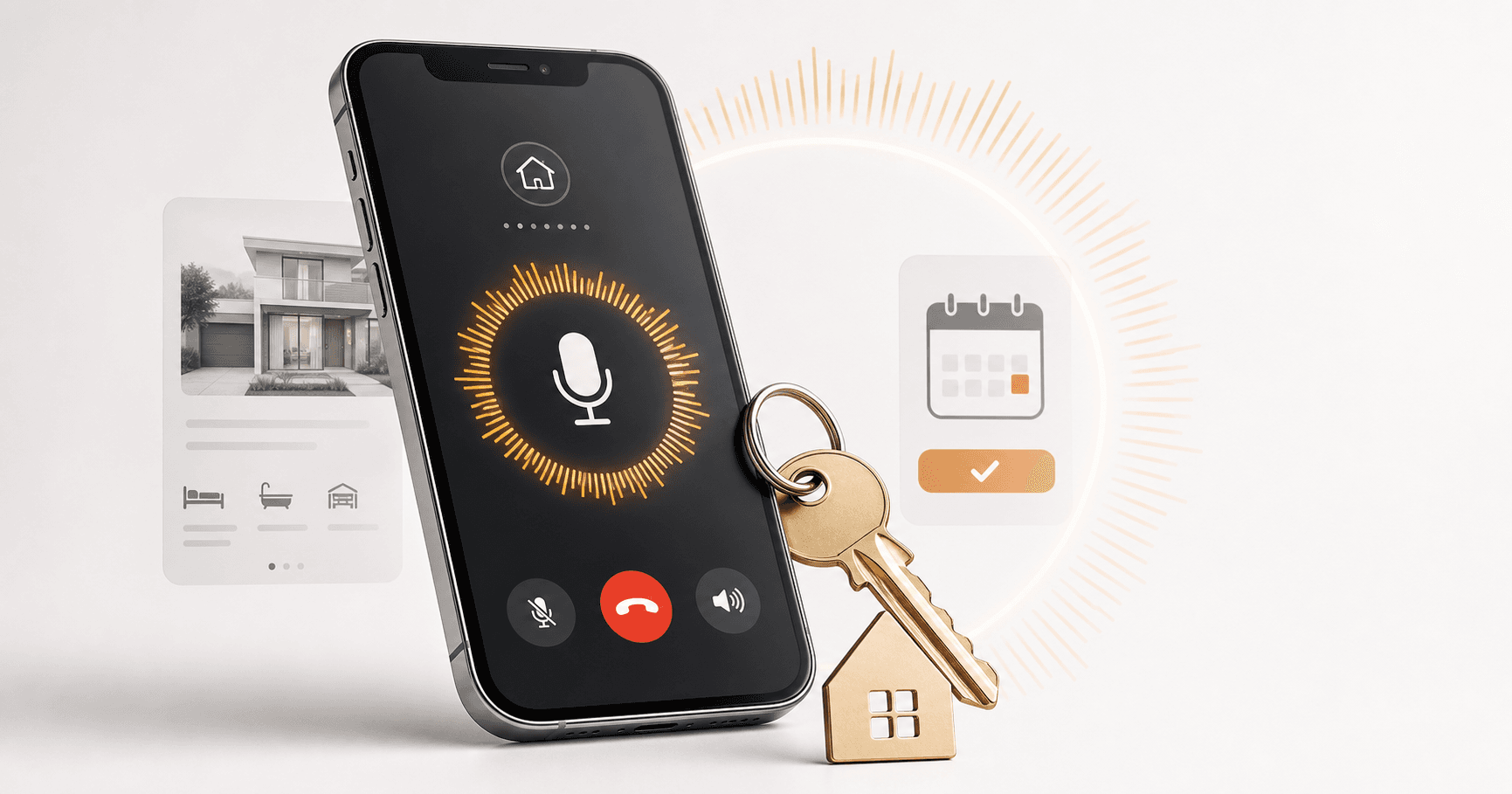 Real estate voice assistant dashboard handling property enquiries