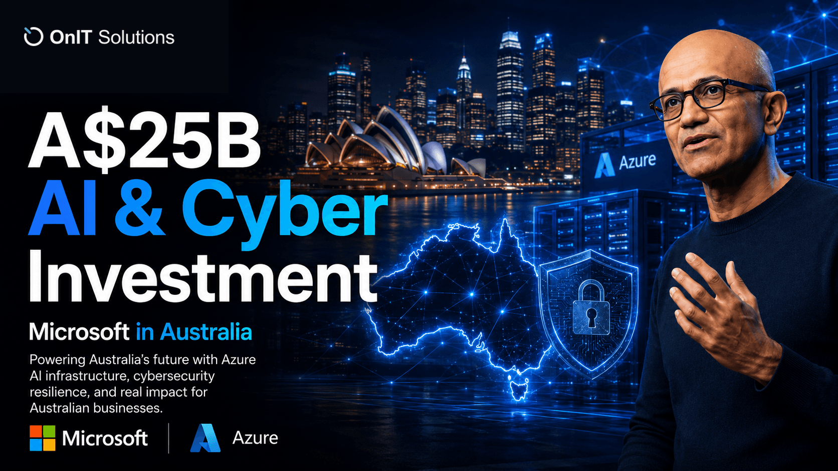 Australian AI and cyber security investment dashboard with connected infrastructure