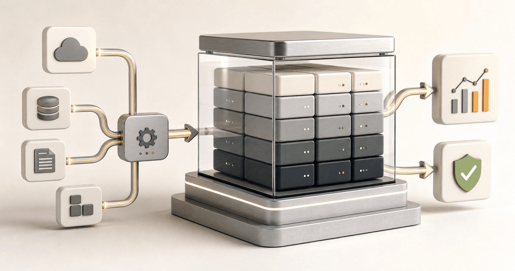 Data warehouse analytics dashboard with structured business intelligence layers
