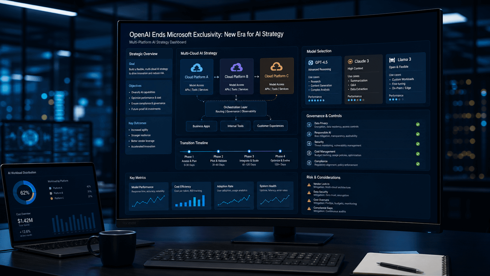 AI strategy and roadmap dashboard
