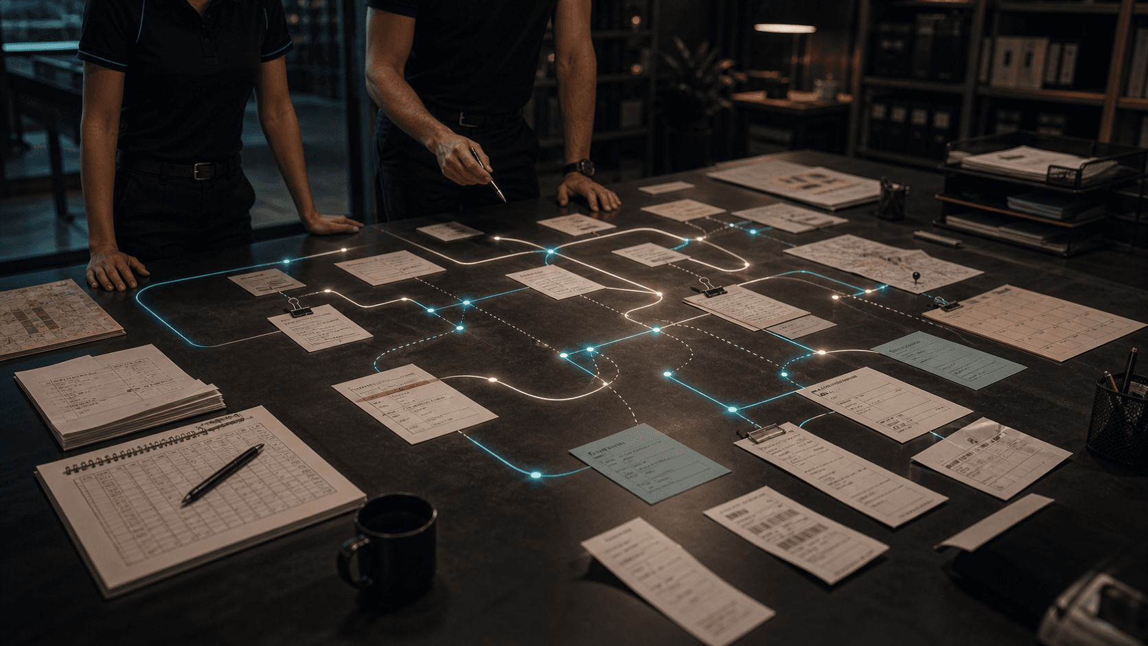 Team planning AI automation workflows