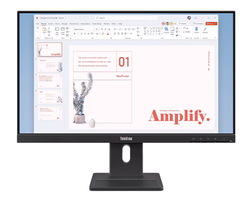 Lenovo E24-40 23.8-inch FHD monitor – front view