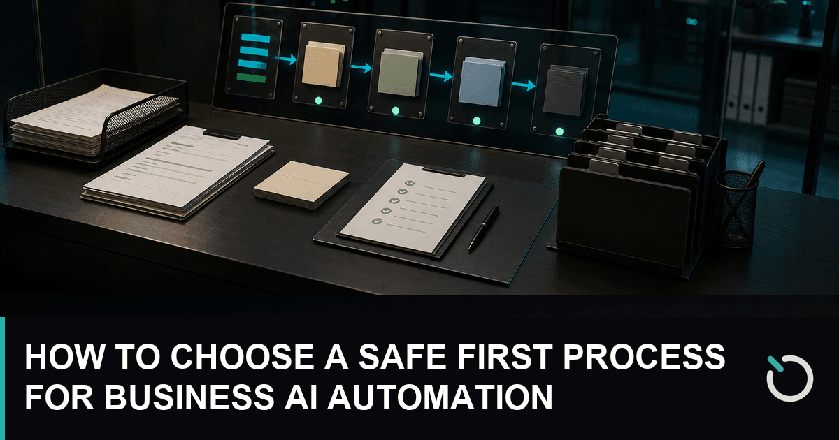 Editorial technology image for: How to Choose a Safe First Process for Business AI Automation