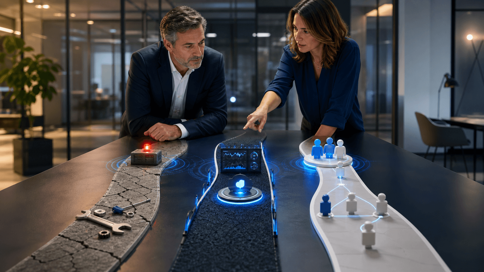 Business owner comparing managed IT support model pathways