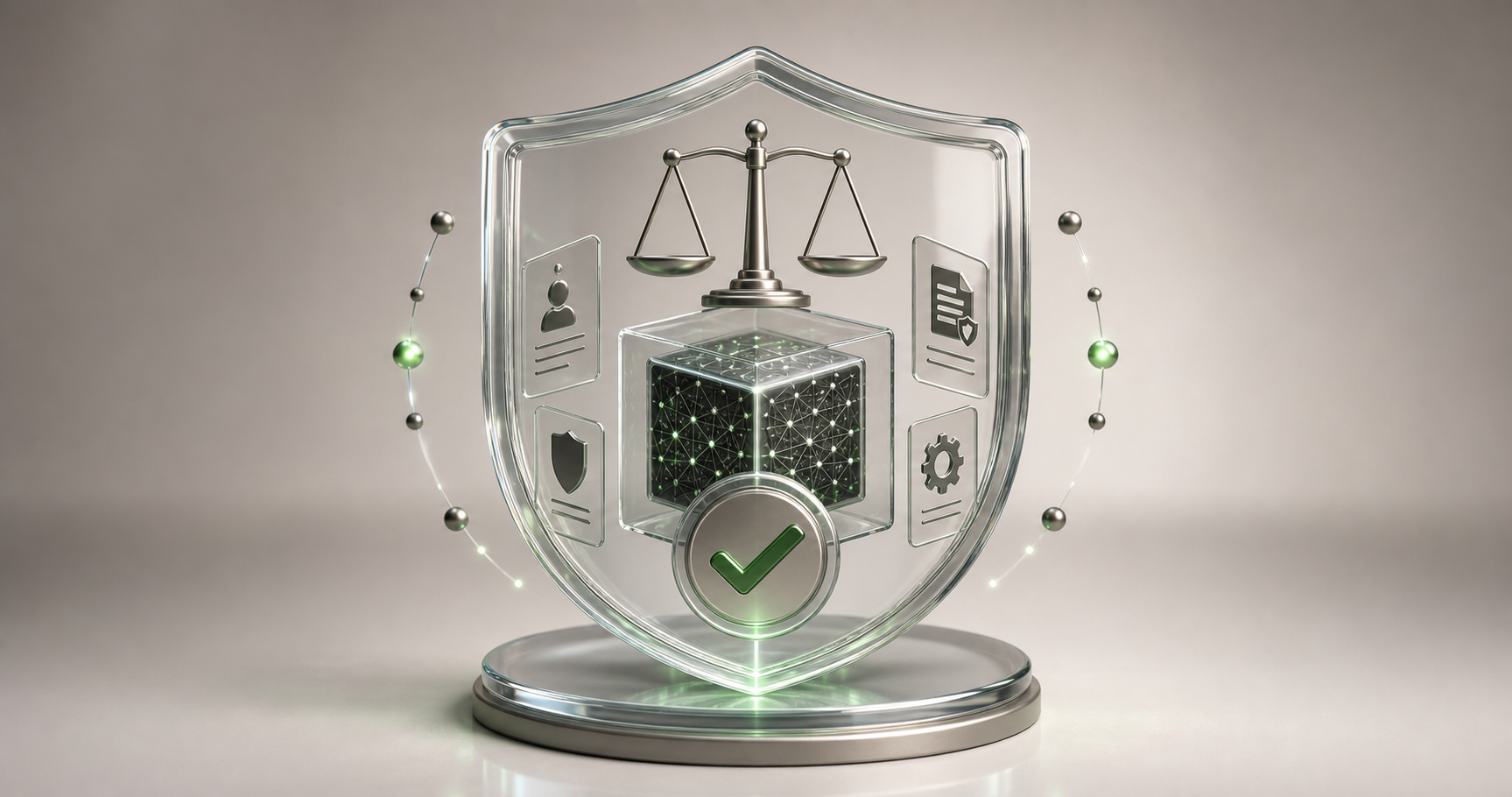 Ethical AI governance dashboard with trust and risk controls